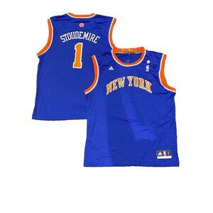 *IREGULAR[noFront#] Amare Stoudemire #1 New York Knicks Jersey Blue Size L